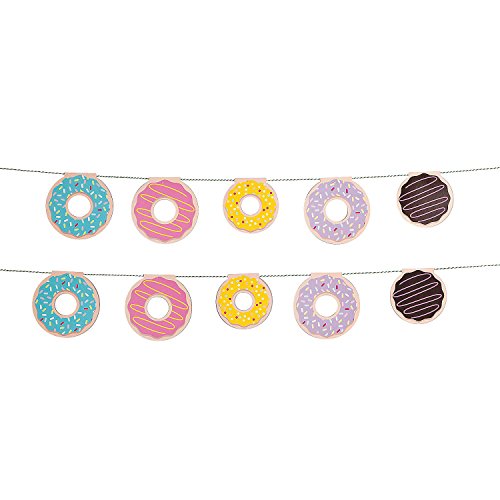 Product Cover Fun Express - Donut Party Garland for Birthday - Party Decor - Hanging Decor - Garland - Birthday - 1 Piece