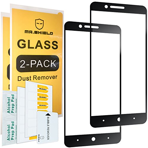 Product Cover [2-Pack]-Mr.Shield for ZTE Blade Z Max [Tempered Glass] [Full Cover] [Black] Screen Protector with Lifetime Replacement