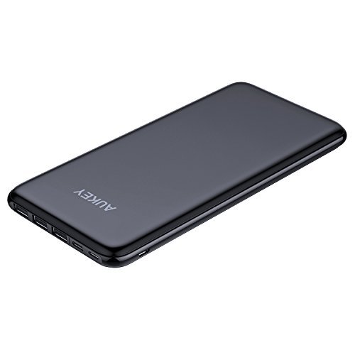 Product Cover AUKEY USB C Power Bank, 20000mAh Portable Charger USB C, Slimline Type C Battery Pack with 3 Input & 4 Output Compatible with iPhone Xs/XS Max/ 8/ Plus, Nintendo Switch, Samsung Galaxy Note8, Pixel