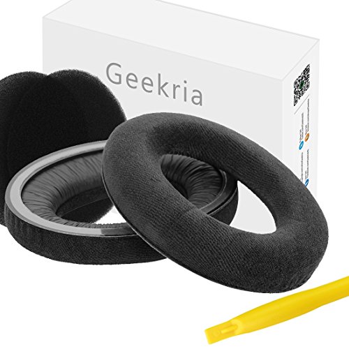 Product Cover Geekria Earpads Replacement for Sennheiser HD598, HD598SE, HD598CS, HD515, HD555, HD595, HD518 Headphones Replacement Ear Pad/Ear Cushion/Ear Cups/Ear Cover/Earpad Repair Parts (Dense Velvet)