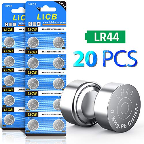 Product Cover LiCB 20 Pack LR44 AG13 357 303 SR44 Battery 1.5V Button Coin Cell Batteries