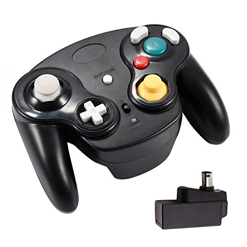 Product Cover Veanic 2.4G Wireless Gamecube Controller Gamepad Gaming Joystick with Receiver for Nintendo Gamecube,Compatible with Wii (Black)