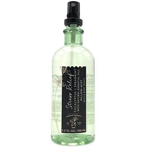Product Cover Bath and Body Works Aromatherapy Pillow Mist with Natural Essential Oils (Stress Relief, Eucalyptus + Spearmint)