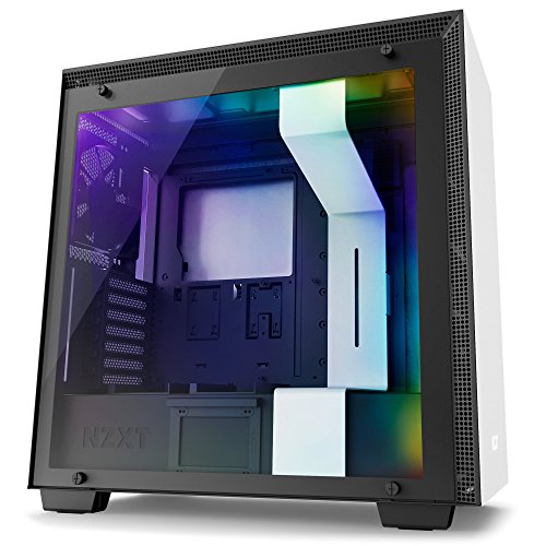 Product Cover NZXT H700i - ATX Mid-Tower PC Gaming Case - CAM-Powered Smart Device - RGB and Fan Control - Enhanced Cable Management System - Water-Cooling Ready - White/Black - 2018 Model
