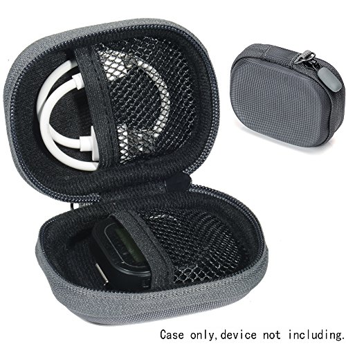 Product Cover CaseSack case for Golf GPS Like GolfBuddy Voice, Voice 2, Bushnell NeoGhost, Garmin 010-01959-00 Approach G10,Mesh Pouches on Both lid and Base for GPS and Cable separatedly (Polyester Gray)