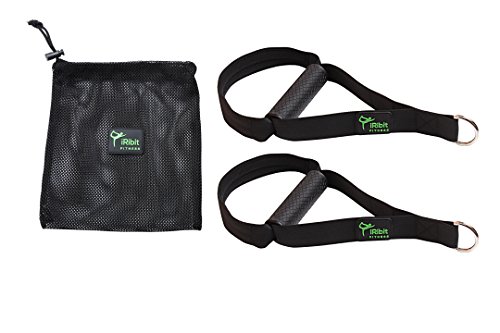 Product Cover iRibit Fitness A Pair of Heavy Duty Exercise Handles for Cable Machines and Resistance Bands (Black)