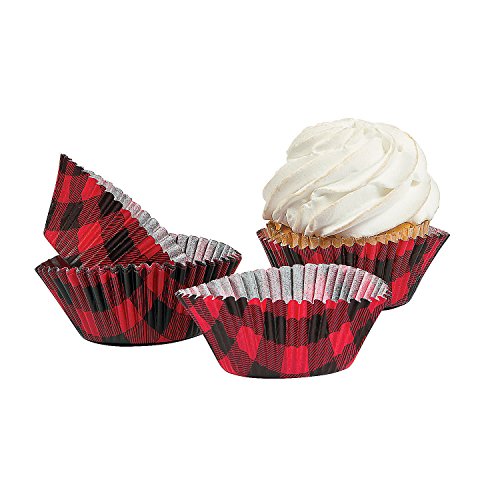 Product Cover Fun Express 100  Buffalo Plaid Baking Cup Liners