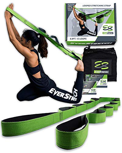 Product Cover EverStretch Stretching Strap with Loops - Move Freely with This Looped Stretch Strap Premium Stretch Band for Sports, Physical Therapy and Recovery from Knee Replacement Surgery.