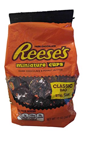 Product Cover Reese's Miniature Dark Chocolate Peanut Butter Cups, 12 oz - 2 Pack