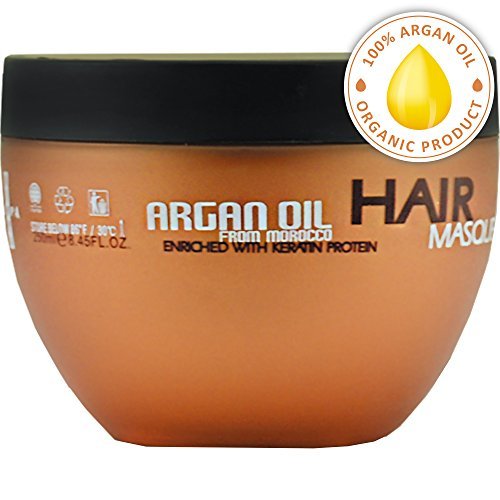 Product Cover Argan Oil Hair Mask - Deep Conditioner Sulfate Free for Dry or Damaged Hair with Organic Jojoba Kernel Oil Aloe Vera Collagen and Keratin