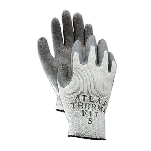Product Cover Showa Best 451-10 SHOWA Best Glove Atlas Thermal-Fit PF451 Knit Glove with Rubber Coating, Men's (Fits), Natural Gray, XL (Pack of 12)