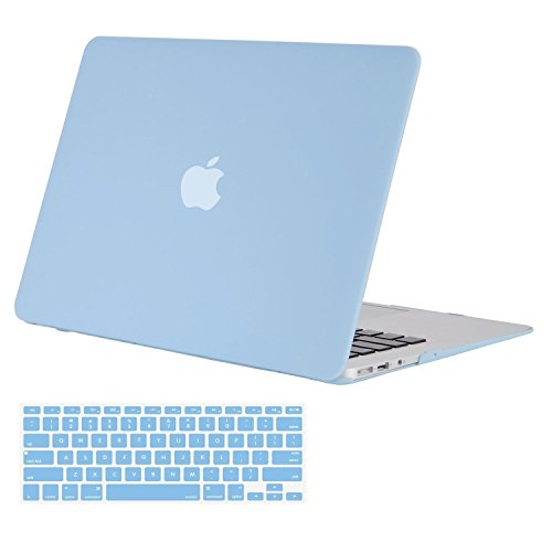 Product Cover MOSISO MacBook Air 13 Inch Case (Models: A1369 & A1466, Older Version 2010-2017 Release), Plastic Hard Shell Case & Keyboard Cover Skin Only Compatible with MacBook Air 13 Inch, Airy Blue