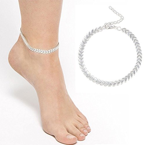 Product Cover Fashion Ankle Bracelet Women 925 Sterling Silver Anklet Foot Jewelry Chain Beach by Thimmei