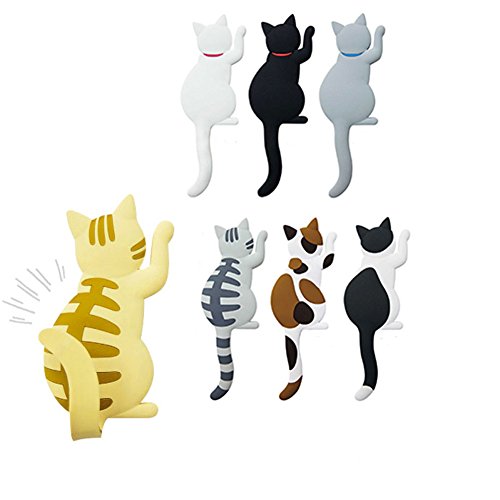 Product Cover Mike Home Cute Cat Refrigerator Magnetics Use for Office Magnets Perfect Animal Lover Gifts Set of 7