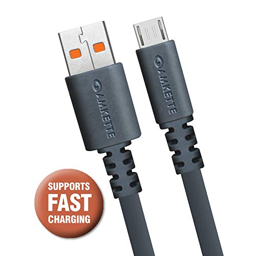 Product Cover Amkette Micro USB Extra Tough Cable with upto 3.0A Fast Charging, 1.5m Long (Space Grey)