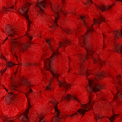 Product Cover BESKIT 3000 Pieces Dark Red Silk Rose Petals Artificial Flower Petals for Valentine Day Wedding Flower Decoration