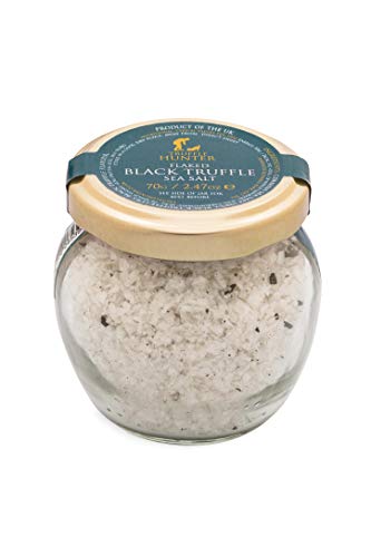 Product Cover TruffleHunter Real Flaked Black Truffle Cornish Sea Salt (2.47 Oz) - European Black Summer Truffles (Tuber Aestivum) - Gourmet Food Seasoning Cooking Condiments - Gluten Free, Vegan, Vegetarian