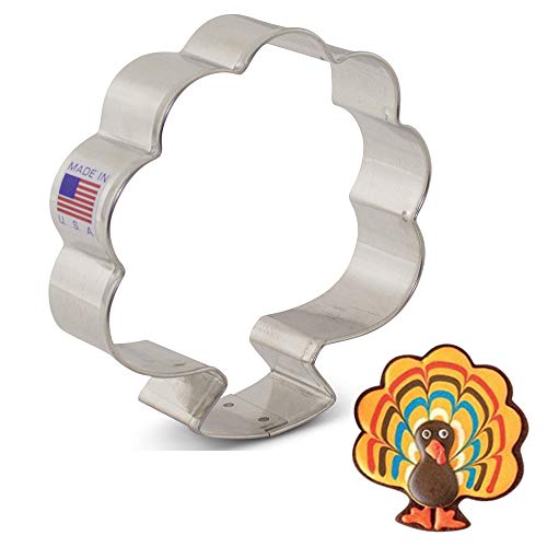 Product Cover Ann Clark Cookie Cutters Thanksgiving Turkey/Bouquet Cookie Cutter by LilaLoa (Front View/Forward Facing), 3.75