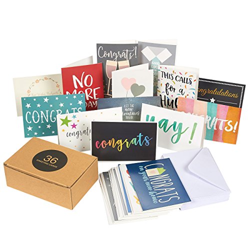 Product Cover 36 Pack Assorted All Occasion Greeting Cards with Envelopes - Featuring Congratulations Cards - 4 x 6 Inches