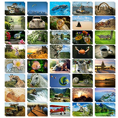Product Cover Postcards Bulk - 40-Pack Assorted Postcards, Postcards Variety Pack, 40 Unique Designs, 4 x 6 Inches