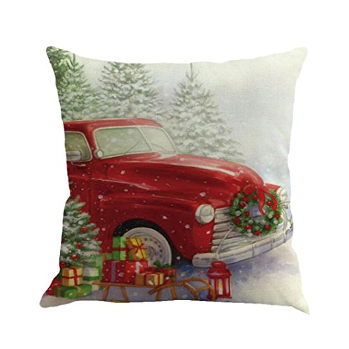 Product Cover Goddessvan Christmas Printing Dyeing Pillow Cover Sofa Bed Home Decor Cushion Cover 1818 Inch (1818 Inch, E)