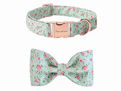 Product Cover USP Pet Soft &Comfy Bowtie Dog Collar and Cat Collar Pet Gift for Dogs and Cats 6 Size and 7 Patterns