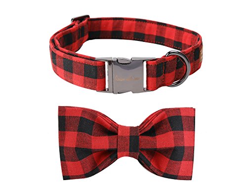 Product Cover Pet Soft &Comfy Bowtie Dog Collar And Cat Collar Pet Gift For Dogs And Cats 6 Size And 7 Patterns