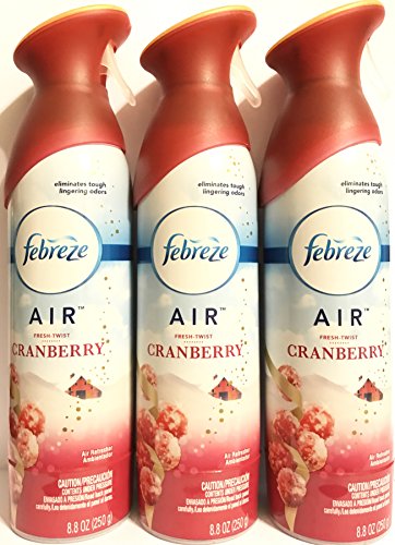 Product Cover Febreze 037000988854 Air Freshener Spray-Limited Edition-Winter Collection 2017-Fresh-Twist Cranberry-Net Wt. 8.8 OZ (250 g) Per Bottle-Pack of 3 B, kkk