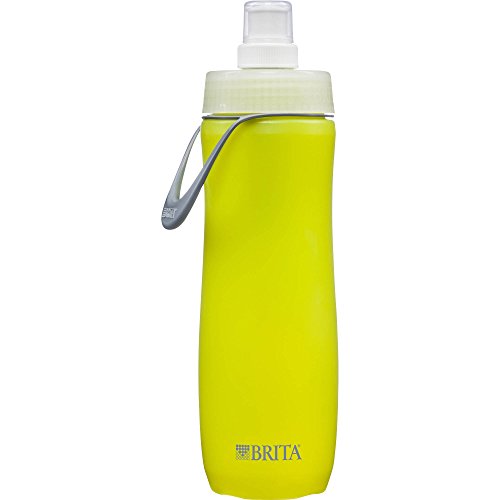 Product Cover Brita Sport Water Filter Bottle, Mod Columns, 20 Ounce (Design May Vary) (Yellow, 20 oz.)