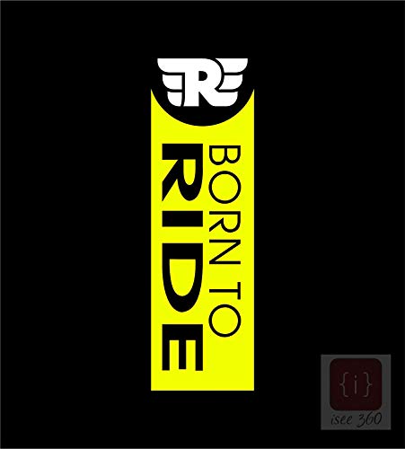 Product Cover ISEE 360 Born To Ride with Re Logo Background Vinyl Vertical for Bikes (Medium, Yellow)