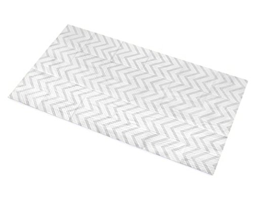 Product Cover Little Things 25 Large Disposable Baby Diaper Changing Pads, 100% Leak-Proof Sanitary Mats for Changing Tables, Great for Travel, Premium Liners 26.75x18 in (Gray Chevron Pattern)