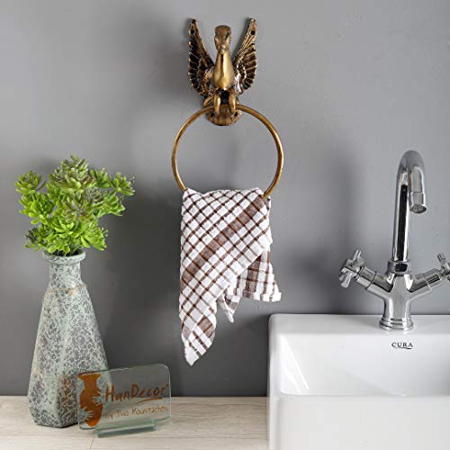 Product Cover Two Moustaches Flying Angel Horse Design Brass Towel Hanger (Standard Size, Royal Brown)