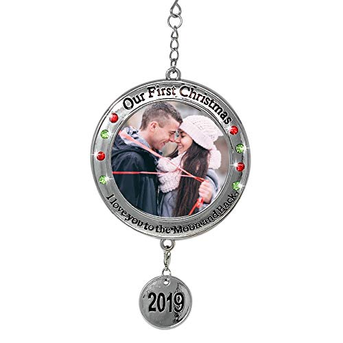Product Cover BANBERRY DESIGNS 2019 Our First Christmas Ornament - 1st Xmas Ornament Picture Opening - I Love You to The Moon and Back