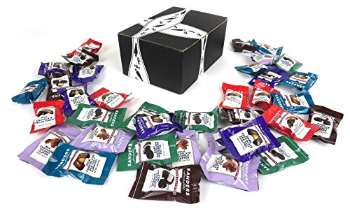 Product Cover Sanders Chocolate Favorites 6-Flavor Variety: Six 0.5 oz Packages Each in a BlackTie Box (36 Items Total)