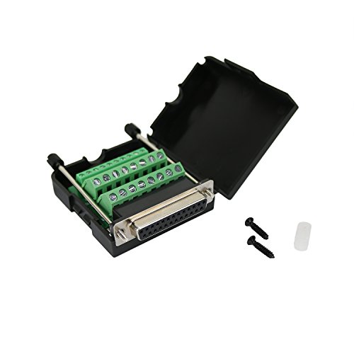 Product Cover Twinkle Bay DB25 Connector to Wiring Terminal Db25 Breakout Board Solder-Free (Female Adapter with Case)
