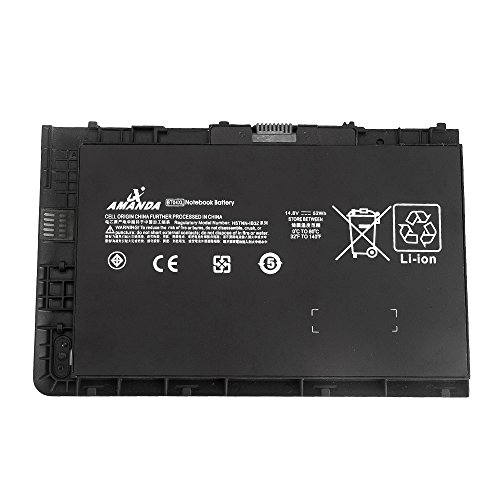 Product Cover Amanda BT04XL Battery 14.8V 52Wh Replacement for HP EliteBook Folio 9470 9470M Series HSTNN-IB3Z HSTNN-I10C HSTNN-DB3Z BT04 BA06 687517-1C1 687945-001 687517-171