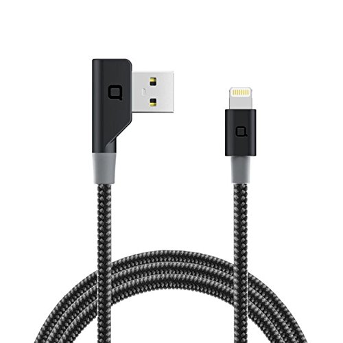 Product Cover nonda ZUS Super Duty Charging Cable Carbon Fiber Edition, 4ft/1.2M, Right Angle, iPhone Charging Cable, Mfi Certified for iPhone X/8/Plus/7/Plus/6/Plus/5S