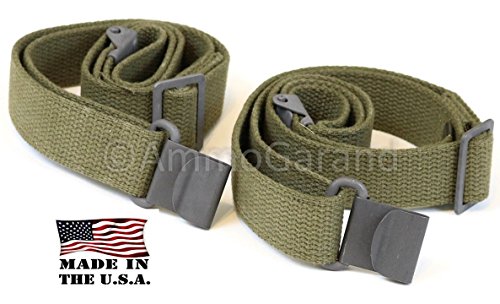 Product Cover 2-Pack AmmoGarand M1 Garand Web Slings USGI Style Two Point OD Cotton Web US Made
