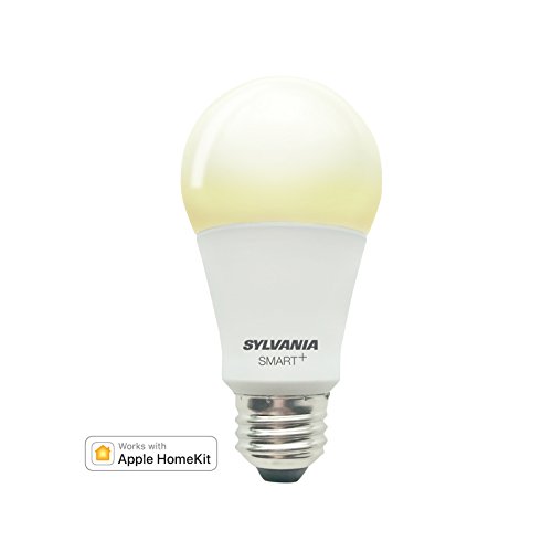 Product Cover SYLVANIA General Lighting 74579 Smart+ A19 LED Bulb, Works with Apple HomeKit and Siri Voice Control, No Hub Required, 1 Pack, Dimamble Soft White