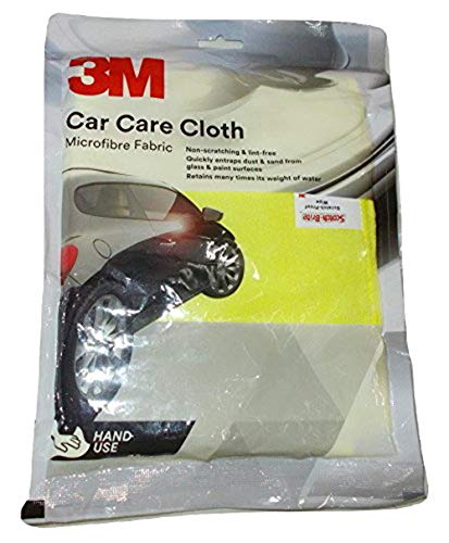 Product Cover HappeStop 3M Car Care fine Microfibre Cloth with Cleaning mechanism, (3M TM - Car Care - Microfiber Cloth, Yellow)-set of 3