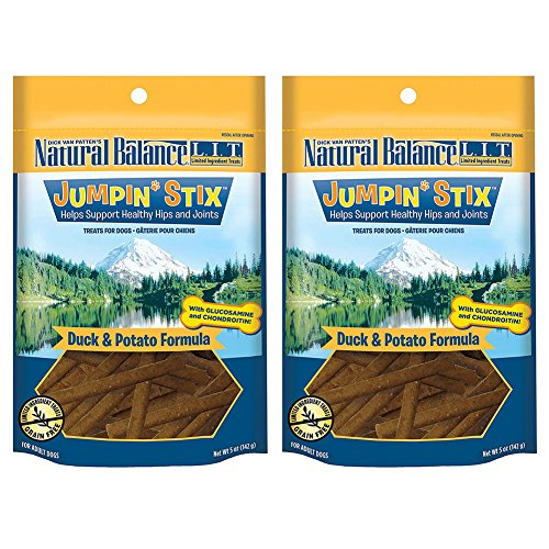 Product Cover Natural Balance L.I.T. Limited Ingredient Treats Jumpin' Stix Dog Treats - 5 Ounces - Duck & Potato (2 Pack)