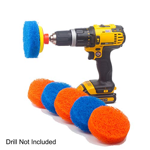 Product Cover Scrubza Bathroom & Kitchen Cleaning Drill Brush Accessory - All Purpose Power Scrubber for Bathtub, Grout, Floor, Tub, Shower, and Tile Surfaces Cleaner Supplies- Even Burned Pots and Stove Tops!