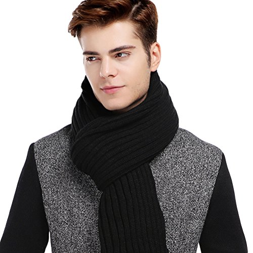 Product Cover CACUSS Men's Long Thick Cable Cold Winter Warm Scarf Soft Knitted Neckwear