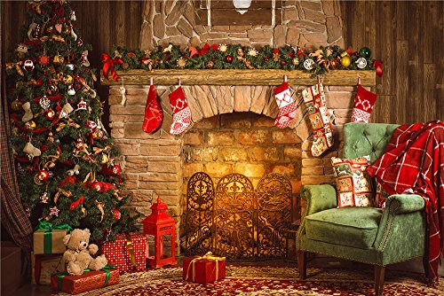 Product Cover Qian Christmas Day Backdrops Photo Backgrounds 7x5ft Xmas Party