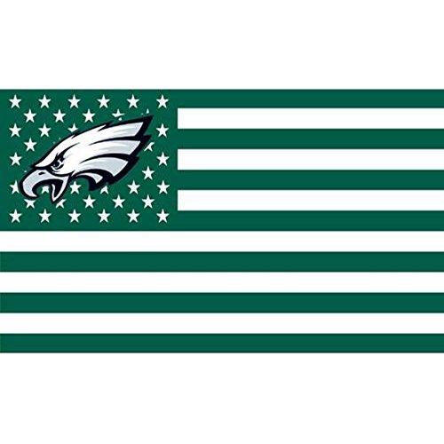 Product Cover NFL Philadelphia Eagles Stars and Stripes Flag Banner   3X5 FT   USA Flag, White