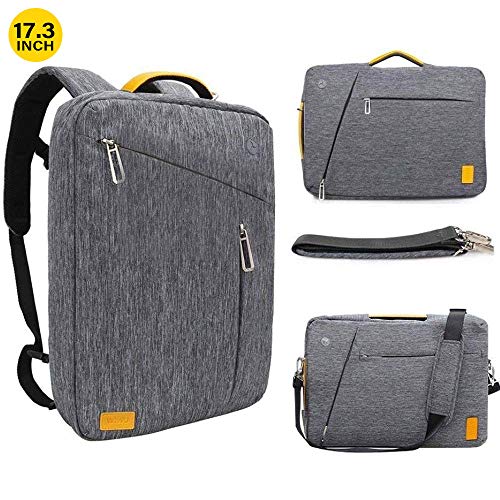 Product Cover 17.3 Inch Convertible Laptop Backpack - WIWU Multi Functional Travel Rucksack Water Resistant Knapsack Work School College Backpacks for Men and Women, Business Backpack fit 17 inch laptops