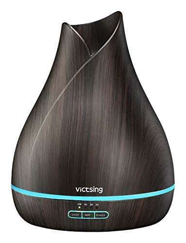 Product Cover VicTsing 500ml Essential Oil Diffuser, Ultrasonic Aroma Diffuser with 10-20 Hours Longer Working Time, Humidifier with Waterless Auto-off Function, 4 Timers, 7-Color LED Light for Home Office, Black