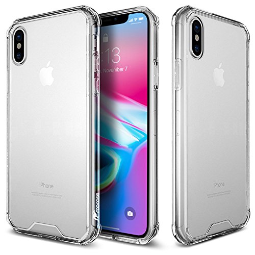 Product Cover rooCASE iPhone Xs Case, iPhone X Case, Plexis Ultra Slim and Lightweight TPU PC Cover Designed for Apple iPhone Xs (2018) / iPhone X (2017), Clear