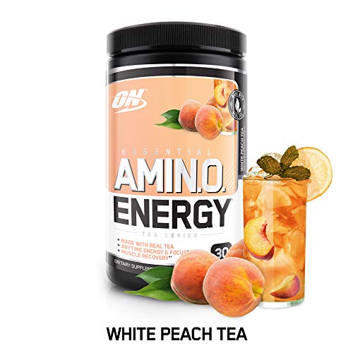 Product Cover OPTIMUM NUTRITION ESSENTIAL AMINO ENERGY, White Peach Tea, Keto Friendly BCAAs, Preworkout and Essential Amino Acids with Green Tea and Green Coffee Extract, 30 Servings