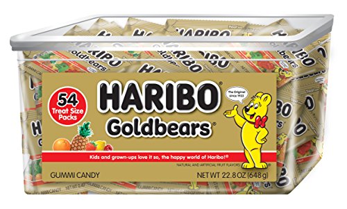 Product Cover Haribo Goldbears Original Flavor Tub, Individually Wrapped, 54 Count per pack, 22.8 Ounce
